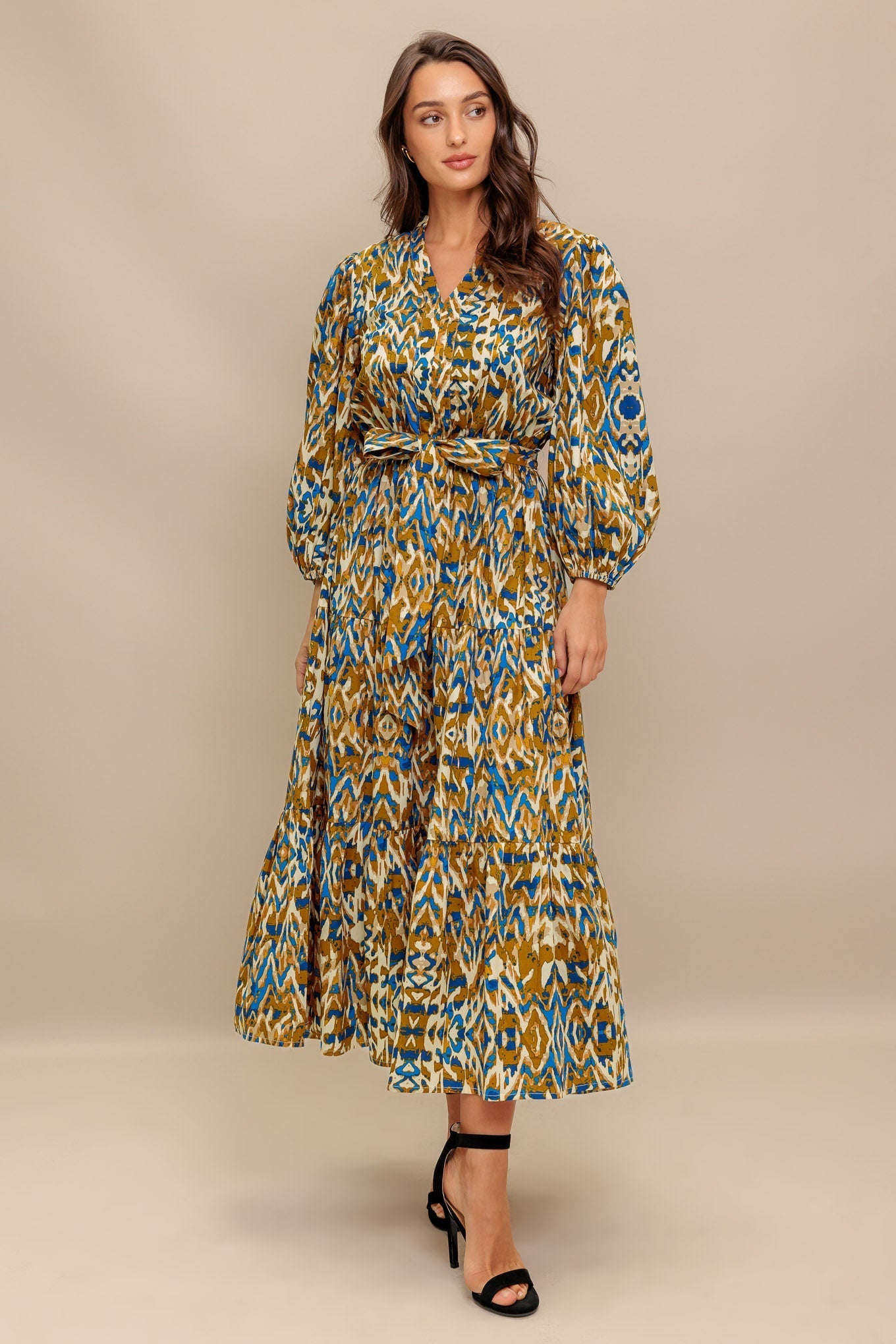 TERRA VISION WOVEN MIDI DRESS Flying Tomato